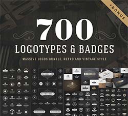 700个矢量标志和徽章大合集：700 logos and badges bundle
